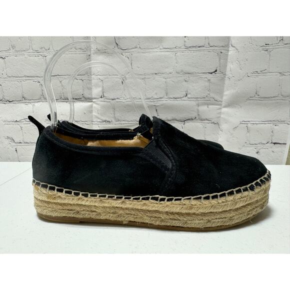 Sam Edelman Carrion Black Suede Espadrille Platform Slip On Shoes Womens 6.5 - Picture 5 of 10